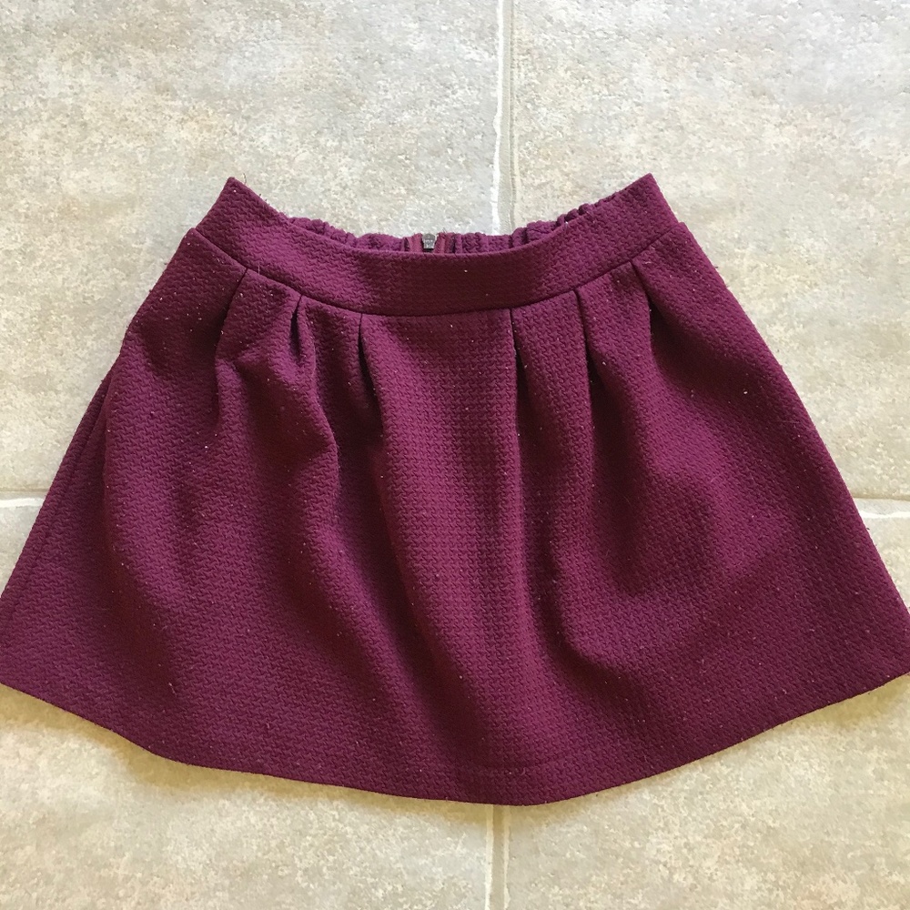 Candie's maroon zip up skirt SZ 5